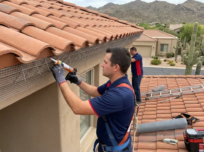 Pigeon & Bird Exclusion on Tile Roofs in Scottsdale, AZ